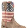 'Roper' Kids' 8" Lil America Boot - Brown / Flag