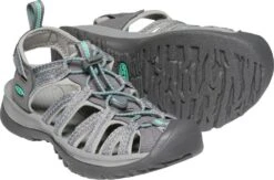 'Keen Outdoor' Women's Whisper Sandal - Medium Grey / Peacock Green -Outdoor Shoes Store 1022814 PPS large 1024x1024@2x