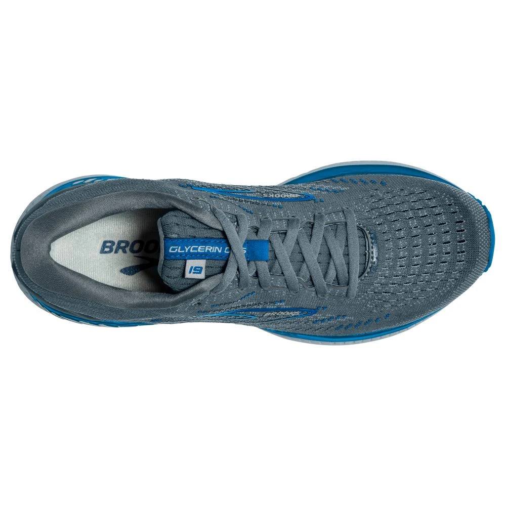 'Brooks' Men's Glycerin GTS 19 - Quarry / Grey / Dark Blue 3 'Brooks' Men's Glycerin GTS 19 - Quarry / Grey / Dark Blue - Image 3
