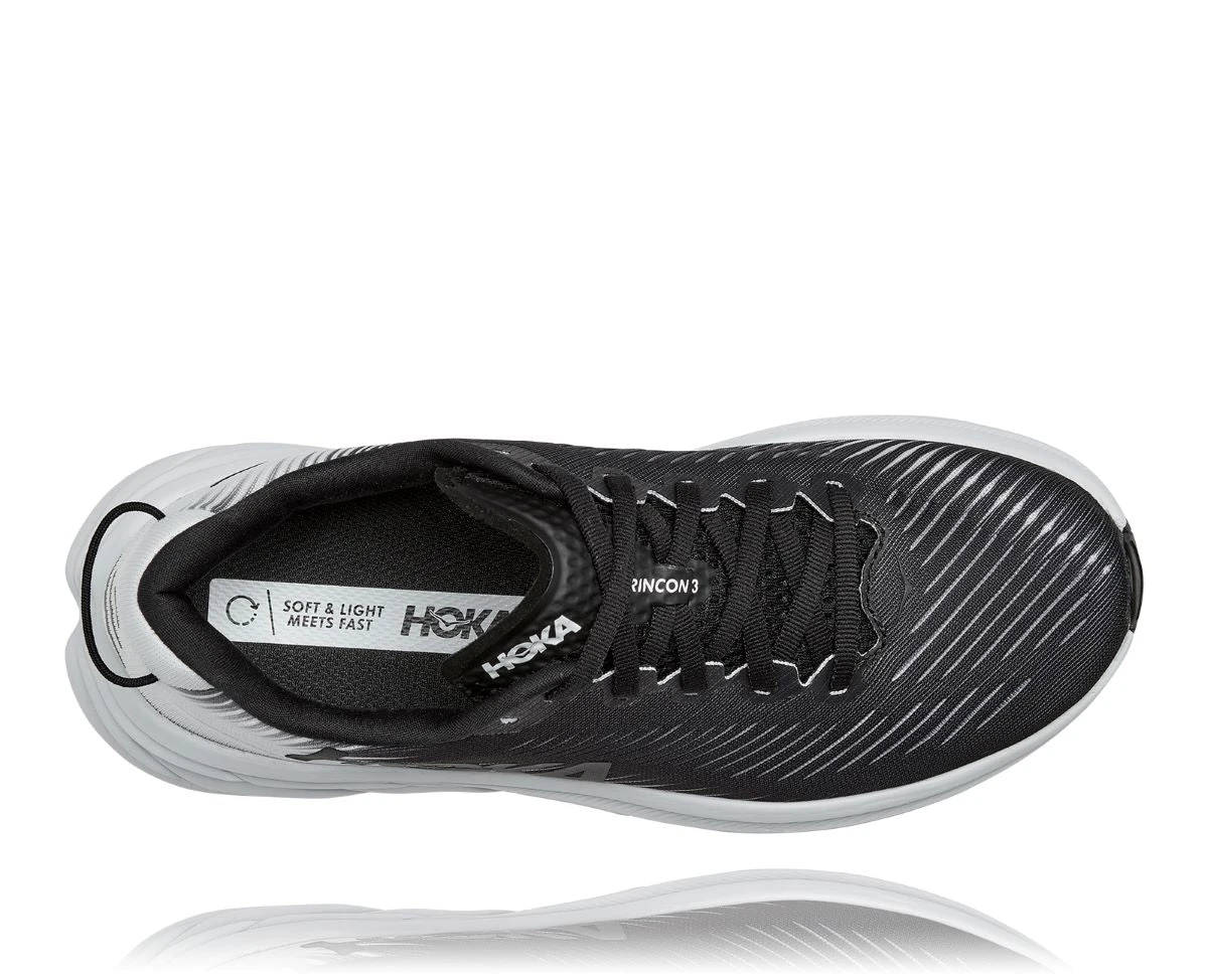 'HOKA' Women's Rincon 3 - Black / White 2 'HOKA' Women's Rincon 3 - Black / White - Image 2