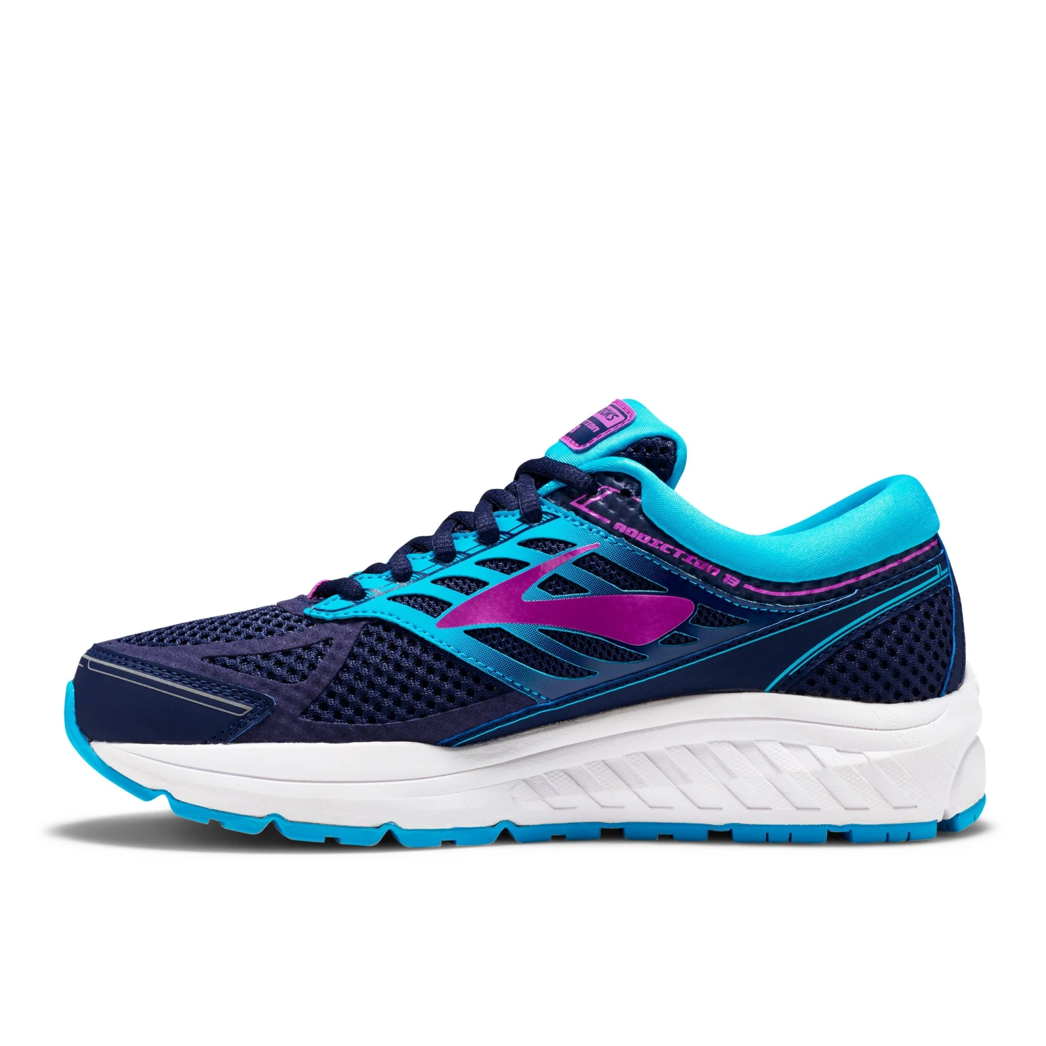 'Brooks' Men's Addiction 13 - Navy / Teal / Purple 3 'Brooks' Men's Addiction 13 - Navy / Teal / Purple - Image 3