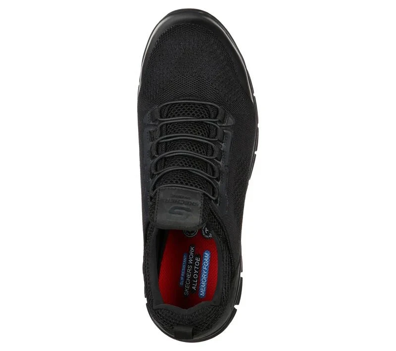 'Skechers' Men's Synergy-Omat Alloy Toe Slip On - Black 2 'Skechers' Men's Synergy-Omat Alloy Toe Slip On - Black - Image 2