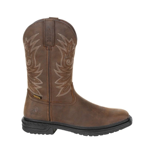 'Rocky' Men's 11" Worksmart SR WP Western - Brown 1 'Rocky' Men's 11" Worksmart SR WP Western - Brown