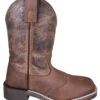 'Smoky Mountain' Children's Brandy Western Square Toe - Brown Oil Distress / Brown