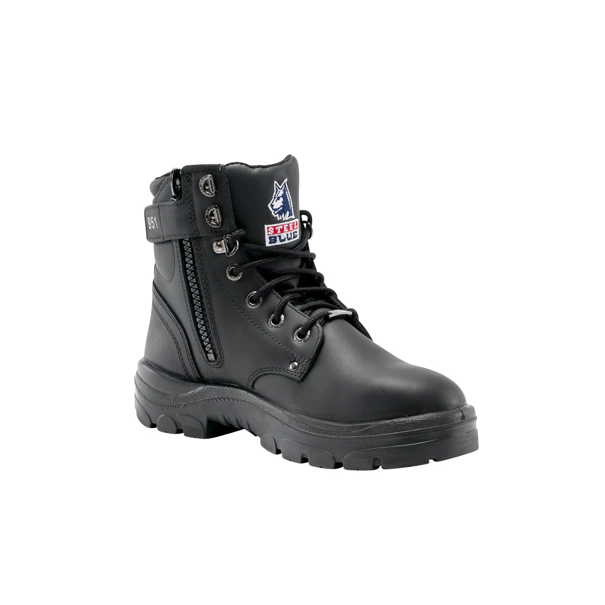 'Steel Blue' Men's 6" Argyle Side Zip ESD Steel Toe - Black 1 'Steel Blue' Men's 6" Argyle Side Zip ESD Steel Toe - Black