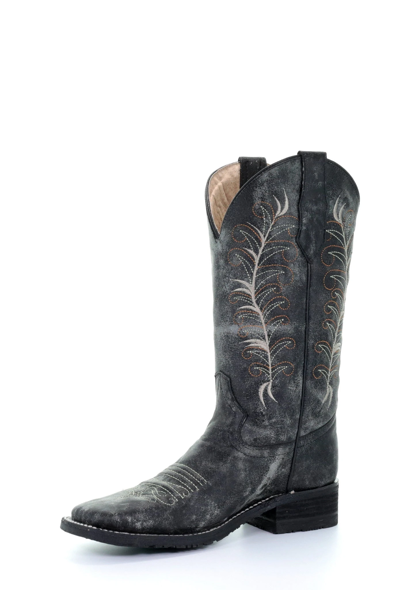 'Corral' Women's 12" Embroidered Western - Black / Sand 6 'Corral' Women's 12" Embroidered Western - Black / Sand - Image 6