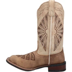 'Laredo' Women's 11" Kite Days Western Square Toe - Tan / Brown -Outdoor Shoes Store 5821 3 1024x1024@2x