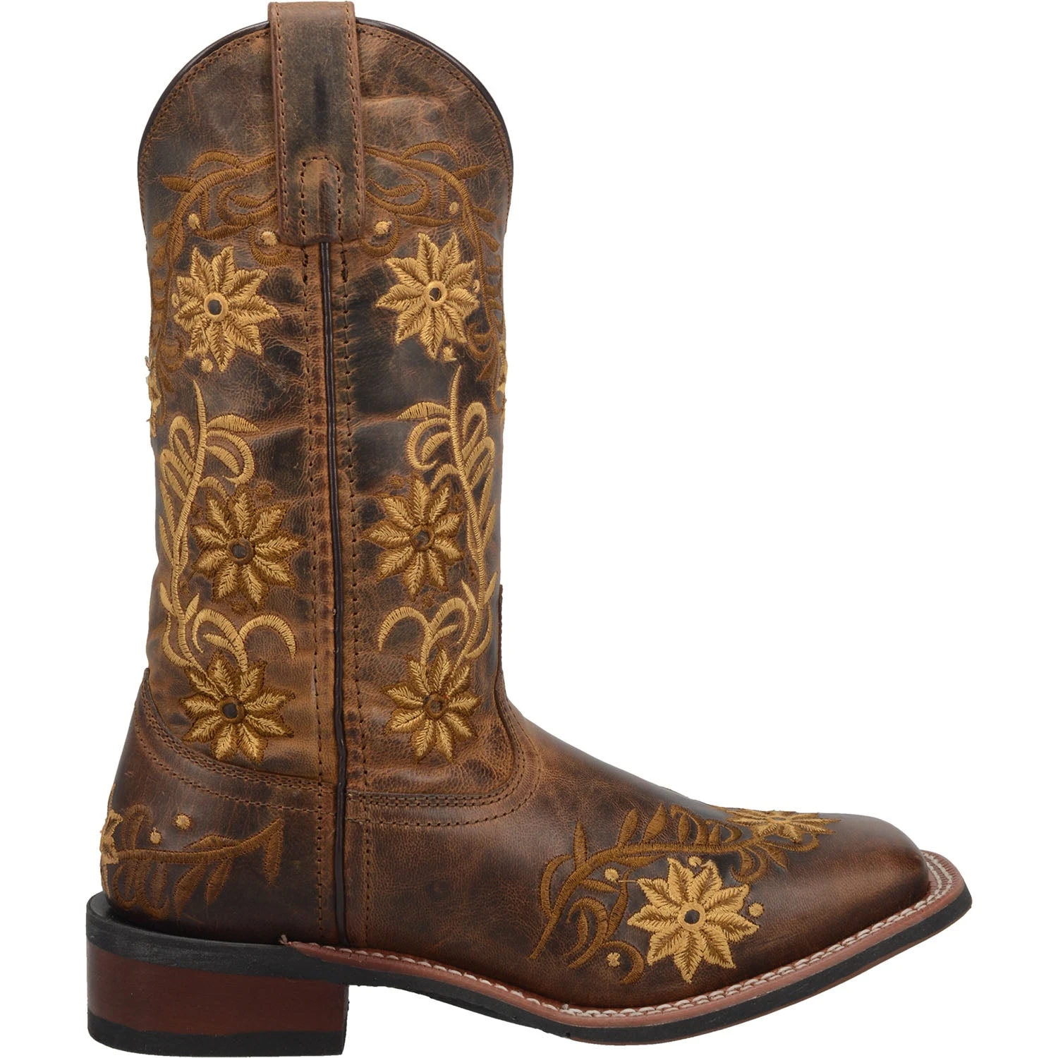 'Laredo' Women's 11" Secret Garden Western Square Toe - Brown