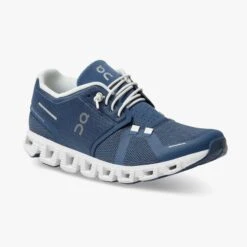 'On Running' Women's Cloud 5 - Denim / White -Outdoor Shoes Store 59.98901 cloud 5 ss22 denim white w g6 1024x1024@2x