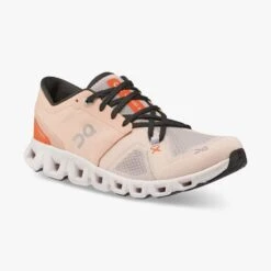 'On Running' Women's Cloud X 3 - Rose / Sand -Outdoor Shoes Store 60.98691 cloud x 3 fw22 rose sand w g6 1024x1024@2x