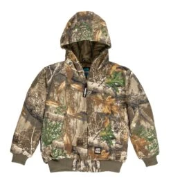 'Berne' Youth Washed Hooded Jacket - Realtree Edge