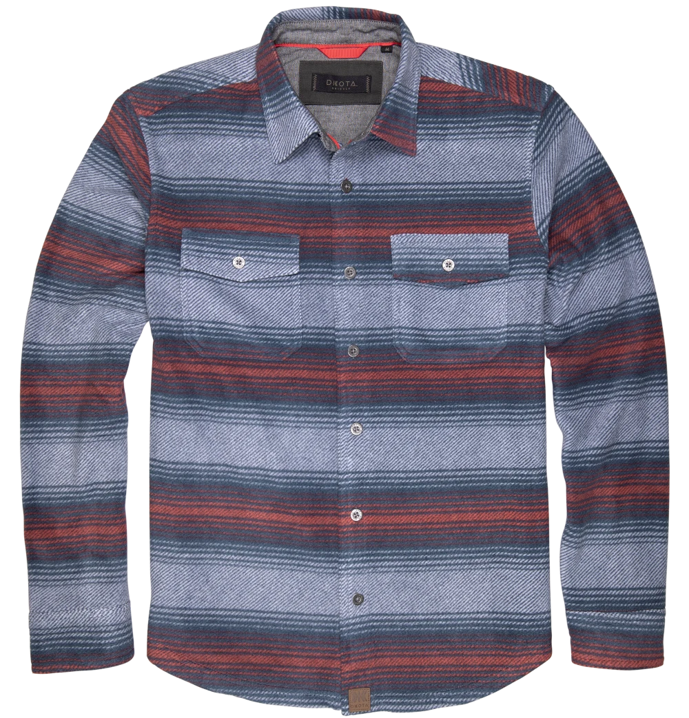 'Dakota Grizzly' Men's Bowie Arctic Fleece Button Down - Ruby Ash 1 'Dakota Grizzly' Men's Bowie Arctic Fleece Button Down - Ruby Ash