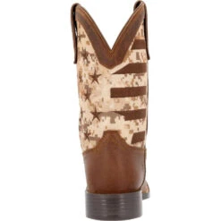 'Durango' Men's 11" Westward Saddlehorn Digital Camo Flag - Brown -Outdoor Shoes Store DDB0397 back 1024x1024@2x