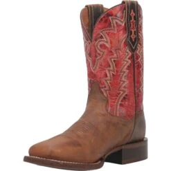 'Dan Post' Men's 11" Killeen Western Square Toe - Tan / Red -Outdoor Shoes Store DP4813 8 1024x1024@2x