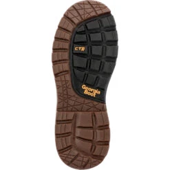 'Georgia Boot' Men's 6" Over Time EH WP Alloy Toe - Brown -Outdoor Shoes Store GB00522 outsole 1024x1024@2x