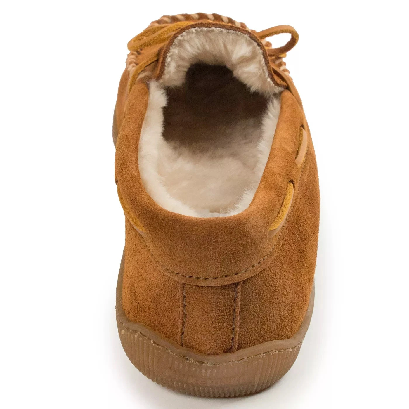 'Minnetonka' Men's Pile Lined Hardsole Moc Slipper - Tan (Wide) 5 'Minnetonka' Men's Pile Lined Hardsole Moc Slipper - Tan (Wide) - Image 5