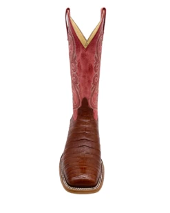 'Anderson Bean' Men's 13" HorsePower Top Hand Western Square Toe - Brandy Caiman Belly / Red Sinsation -Outdoor Shoes Store HP80033 1024x1024@2x