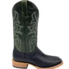 'Anderson Bean' Men's 13" HorsePower Top Hand Full Quill Ostrich - Black / Emerald Explosion