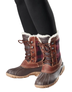 'Baffin' Women's Jasper Insulated WP Boot - Red / Black Plaid -Outdoor Shoes Store JASPER RAF ONFOOT 1024x1024@2x