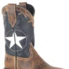 'Roper' Youth 9" Monterey Star Western Square Toe - Tan / Navy