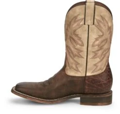 'Nocona' Men's 11" Henry Western Square Toe - Antiqued Brown Cowhide / Vintage Stone -Outdoor Shoes Store NCA 009 HR5570 1024x1024@2x