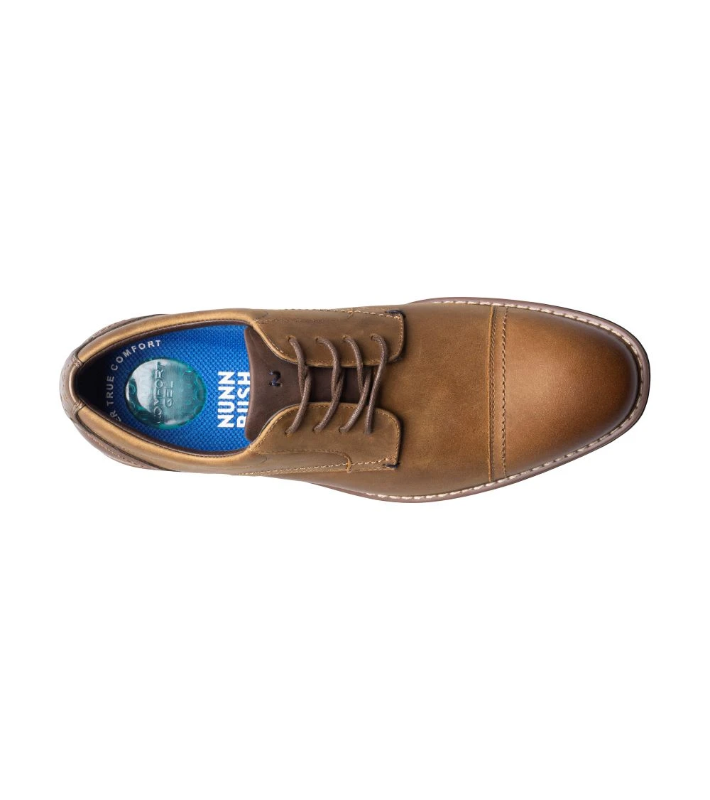 'Nunn Bush' Men's Centro Flex Cap Toe Oxford - Brown 2 'Nunn Bush' Men's Centro Flex Cap Toe Oxford - Brown - Image 2