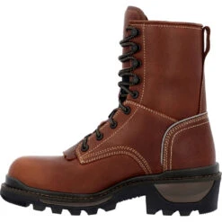 'Rocky' Men's 9" Rams Horn EH WP Logger Soft Toe - Brown -Outdoor Shoes Store RKK0395 instep profile 1024x1024@2x