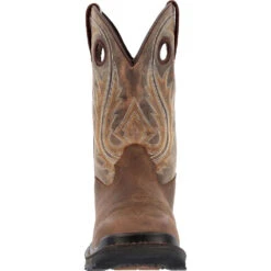 'Rocky' Men's 11" Ram's Horn EH Western Square Toe - Western Dark Brown -Outdoor Shoes Store RKW0393 front 1024x1024@2x