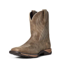 'Ariat' Youth 8" Anthem Western Square Toe - Brown Bomber -Outdoor Shoes Store S21 YTH WEST 10035778 front 1024x1024@2x