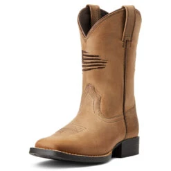'Ariat' Youth Patriot 2.0 Square Toe - Homestead Brown -Outdoor Shoes Store S22 YTH WEST 10039909 3 4 front 1 1024x1024@2x